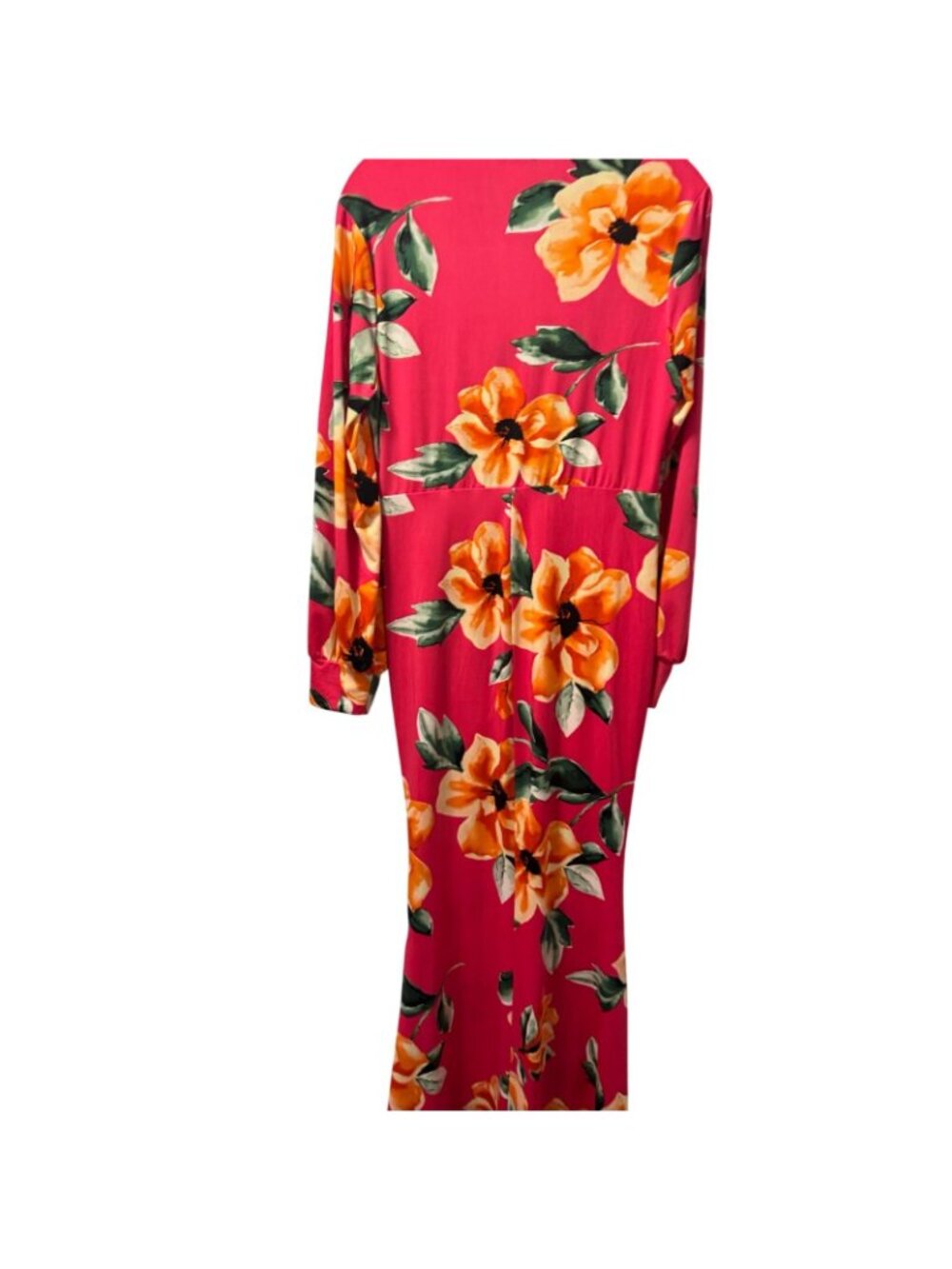 Venus Womens Pink Floral Long-Sleeve Ruched  Dress Size M Polyester Dress - Picture 12 of 12